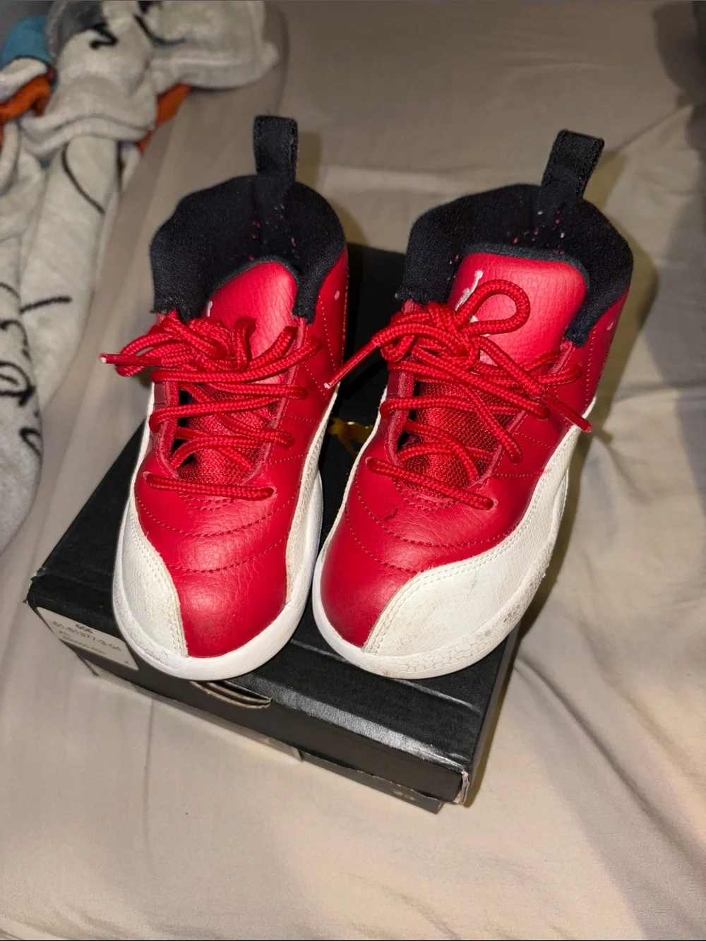 Jordan Kids Red and White Sneakers